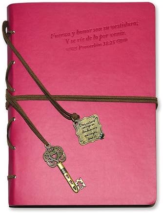 Ella Esta Vestida en Fuerza y Dignidad, Diario con Dije (She is Clothed in Strength and Dignity, Journal with Charm)