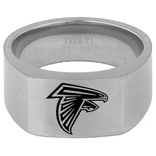 Team Titanium Atlanta Falcons 10mm Signet Ring Size 9