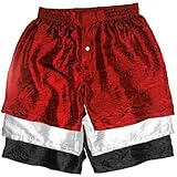 Set of Three Silk Boxers by Royal Silk - BLACK WHITE & RED - SMALL 30