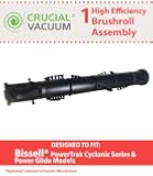 1 Bissell PowerTrak & Power Glide Replacement Roller Brush Assembly Designed To Fit Bissell PowerTrak & Power Glide Vacuum Cleaners, Compare to Bissell Roller Brush Part # 203-2013, 2032013, 203-1195, 203-2449, 203-6756, Designed & Engineered By Crucial Vacuum