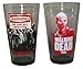 JUST FUNKY The Walking Dead Zombie Warning Pint Glass 2-Pack