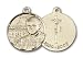Gold Filled Pope John Paul II Pendant with Stainless Gold Heavy Curb Chain 24 inch