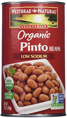 Westbrae Natural Organic Pinto Beans, No Salt Added, 25 Oz (Pack of 12)