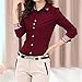 Amoin Women's Floral Print V Neck Cut-out Long Sleeve Shirt