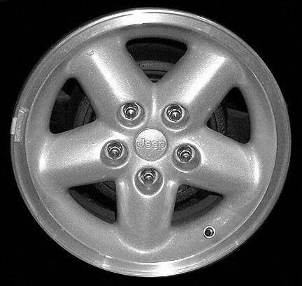 00 01 JEEP WRANGLER ALLOY WHEEL RIM 15 INCH SUV Diameter 15 Width 7 'Grizzly.' MACHINED LIP. CHARCOAL GREY SPOKES 1 Piece Only Remanufactured (2000 00 2001 01) ALY09016U30