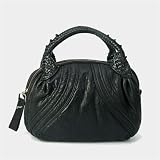 Fendi 8BL078 Leather Small Spy Bag - Black