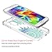 Galaxy S5 Case, SmartLegend Retro Totem Half Mandala Floral Pattern Crystal Clear Acrylic PC Hard Back Cover with TPU Slim Bumper Frame Hybrid Transparent Protective Case for Samsung Galaxy S5 - Clear