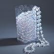 15' Ice Palace Clear Iridescent Beaded Christmas Garland