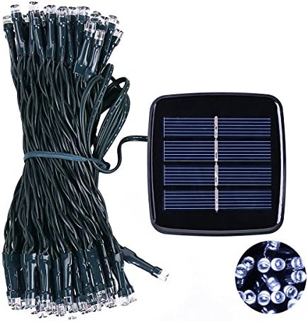 KMnight Solar Powered LED String Light, Ambiance Lighting, 12m 100 LED Solar String Fairy Lights for Outdoor, Gardens, Homes, Christmas Party (White Color Led)