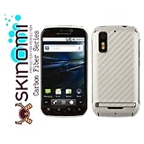 Skinomi TechSkin - Silver Carbon Fiber Film Shield & Screen Protector for M ....