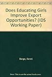 Does educating girls improve export opportunities? : approaches and consequences