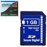1 GB SD Card HighSpeed (1GB SD Karte 60x) + ELEKTROWA-SOFTWARE Speicherkarte fr Nikon Coolpix S51 c