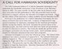 Call for Hawaiian Sovereignty