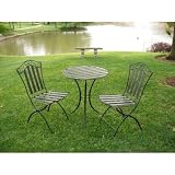 International Caravan Venice Three Piece Outdoor Cafe Bistro Set