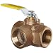Apollo 70-600 Series Bronze Ball Valve, Two Piece, 3-Port Diverting, Lever, NPT Female