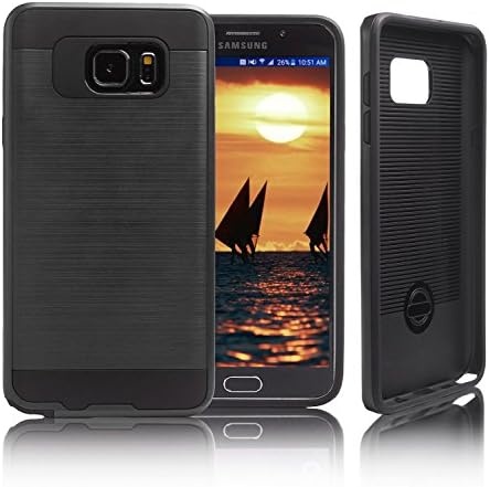 Samsung Galaxy Note 5 Case, Bumper Defender Hard Dual Layer Thin Armor Soft TPU Interior Silicone Heavy Duty Solid PC Back Shock Absorbing Skid Proof Scratch Resistant Hybrid Dual Layer Slim Cover