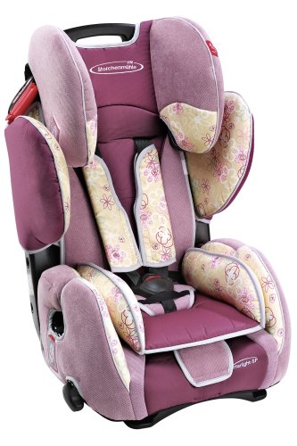 Storchenmuehle 6100.1127.66 - Starlight SP - Autokindersitz Gruppe I, II u. III (9 bis 36 kg), Farbe pink flower, ab 9 Monate bis ca. 12 Jahre