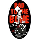 Bart Simpson Bad to the Bone Sticker -Glow in the Dark Skateboarding Sticker