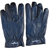 Full Leather Winter Glove Men Ladies Training Gloves Thermal Cycling Mitts Black Medium