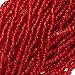 Czech Seed Beads 11/0 Ruby Red Foil Lined (1 Hank/4000 Beads)