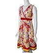 Funky People Womens Floral Print V-neck Sundress