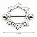 BODYA Sexy Fashion Nipple Ring Bars Heart Tribal Body Jewelry Nipple Piercing Pair 14 Gauge Sold As Pair (One Pairs)