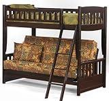 Newport Twin over Futon Bunk Bed with Dark Chocolate Finish