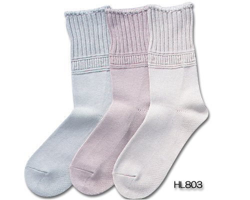 口ゴムゆるゆるソックス（婦人用）　HL803/ピンクベージュ
