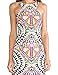 Ninimour Womens Sleeveless Aztec Print Waist Split Pencil Dress