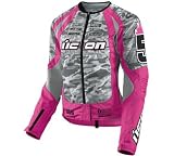 Icon Merc Team Stage 3 Ladies Textile Jacket - Pink - Small