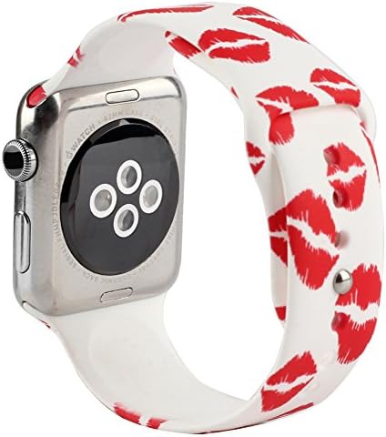 AnBell Replacement Band for Apple Watch, Strap Bands for iwatch, Silicone Sport Style Wristband, Personalized Design, 16 Colors, Both 38mm and 42mm Models Available