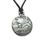 Ngetal, Celtic Astrology Two Sided Pewter Pendant on Cord Necklace