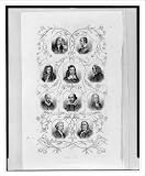 Historic Print (S): [Head-and-shoulders portraits of ten famous poets, writers, and statesmen, including Ale