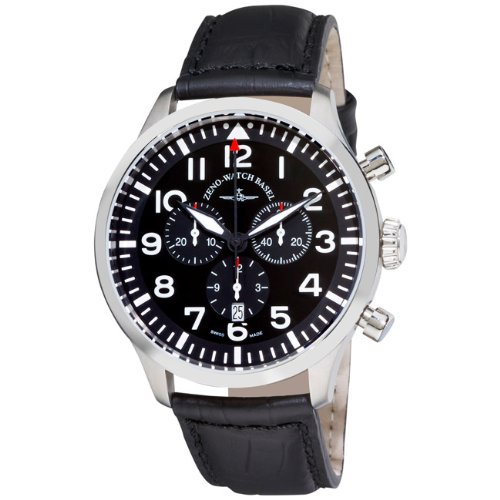 Zeno Men's 6569-5030Q-A1 Navigator Black Chronograph Dial Watch