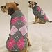 poodle6 - Zack Zoey Tonal Argyle Sweater Xlg Gray