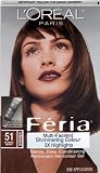 L'Oreal Feria Haircolor, Bronzed Brown 51, 1 Application