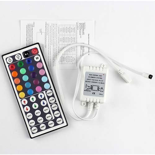 Triangle Bulbs® 16.4ft 5M Non-Waterproof Flexible strip 300leds Color Changing RGB SMD5050 LED Light complete kit with 44-Key Remote, and 12V 5A Power Supply