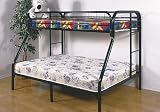 Contemporary Twin/Full Black Metal Bunkbed