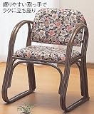 籐思いやり座椅子(ハイタイプ) S213Bの画像