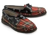 SPERRY Authentic Originals Tartan Oxford Womens Shoes Red Size 6