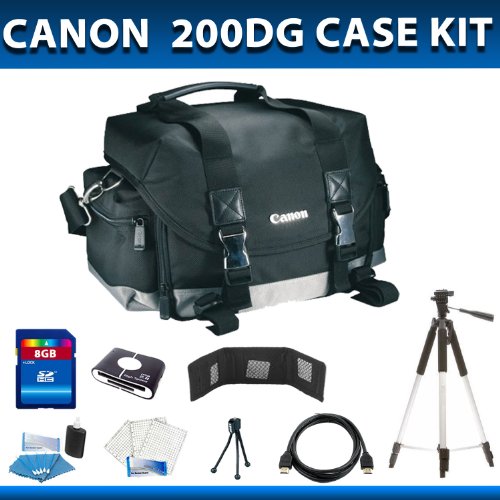 Click To New Original Canon 200DG Digital Camera Gadget Bag (Black) + 8GB SDHC Memory Card + Card Reader + Wallet + Lenspen + Tripod + Camera Cleaning Kit For Canon EOS Rebel XT, XTi DSLR Cameras Details... New Original Canon 200DG Digital Camera Gadget Bag (Black) + 8GB SDHC Memory Card + Card Reader + Wallet + Lenspen + Tripod + Camera Cleaning Kit For Canon EOS Rebel XT, XTi DSLR Cameras