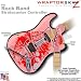Big Kiss Red on Pink WraptorSkinz Skin fits Rock Band Stratocaster Guitar for Nintendo Wii, XBOX 360, PS2 & PS3 (GUITAR NOT INCLUDED)