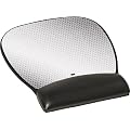 3M(TM) Precise(TM) Mouse Mat with Leatherette Gel Wrist Rest - Silver - 22.1cm x 23.4cm x 1.9cm