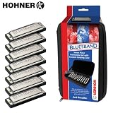 Hohner Blues Band Harmonica 7-Pack with Carrying Case