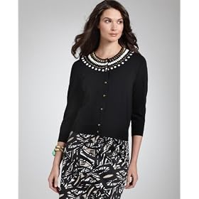 Buy Alfani Sweater, Three Quarter Sleeve Embellished Cardigan by Alfani