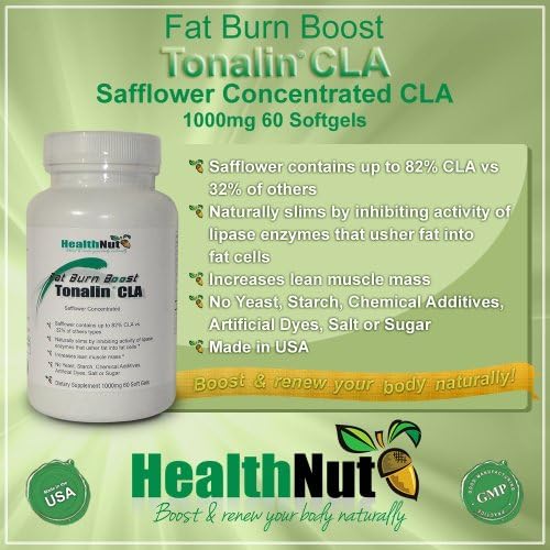 Tonalin CLA for Fat Burn Boost by HealthNut 1000mg The 2016 Natural Health Supplement for Weight Loss Summer 2016 Gift Ideas Health Care