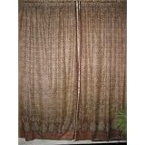 2 Candy Red Pink Silk Sari Golden Border Panels Drapes Curtains 84 Inches