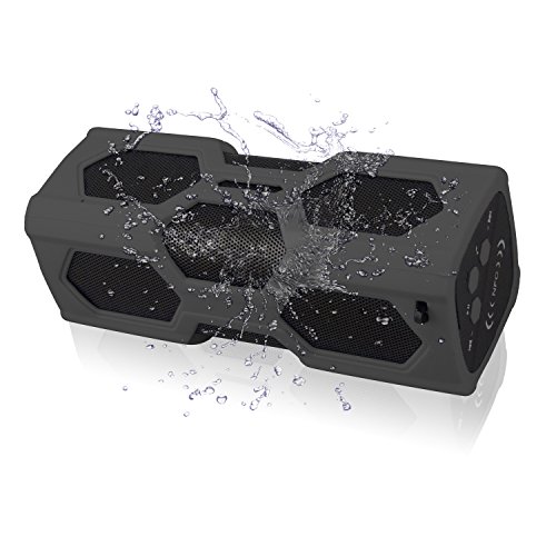 Bluetooth Speakers Waterproof Bluesim® Outdoor Speaker with NFC Function Built in Mic for iPhone 6 6Plus, iPad,Galaxy S6, LG and Android Tablets PC ,Laptop(Black)
