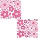 Instant Murals Peel and Stick Huge Wall Stickers - Pink Retro Fun Flower