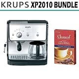 Krups XP2010 Combination 10 Cup Coffee and Espresso Machine w/ Urnex Cleancaf Coffee Machine Cleaner and Decalcifier